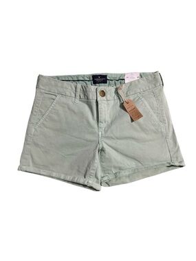 American Eagle stretch midi low rise mint green shorts